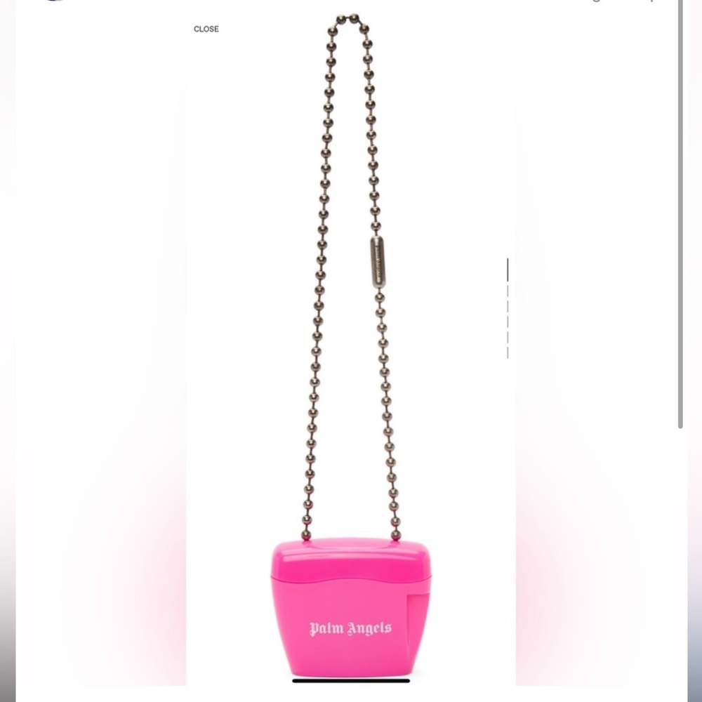 Palm angels pink mini padlock purse